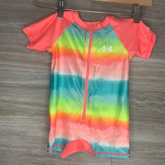 Baby Girls Under Armour Rainbow One Piece Bathingsuit - Picture 1 of 7